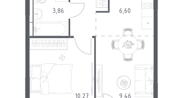 Студия, 34&nbsp;м²