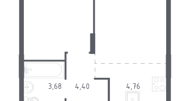 Студия, 37&nbsp;м²