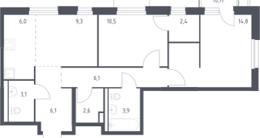 Студия, 65&nbsp;м²