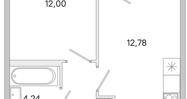 1-к. квартира, 35&nbsp;м²
