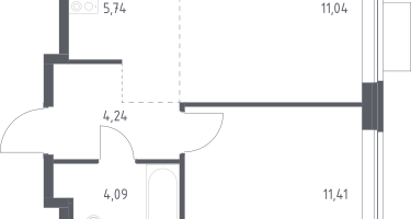 Студия, 36&nbsp;м²