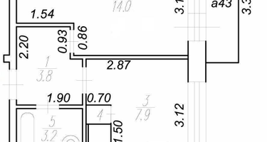 1-к. квартира, 29,4 м²