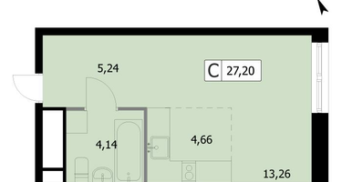 Студия, 27&nbsp;м²