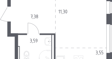 Студия, 25&nbsp;м²