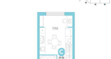 Студия, 21&nbsp;м²