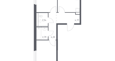 2-к. квартира, 56&nbsp;м²