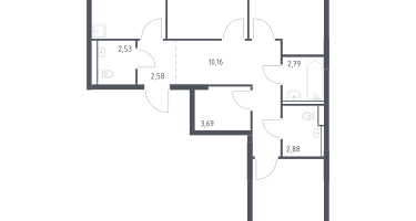 3-к. квартира, 78&nbsp;м²