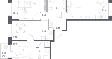 3-к. квартира, 71&nbsp;м²