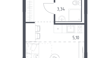 Студия, 22&nbsp;м²