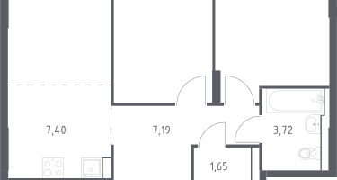 Студия, 50&nbsp;м²