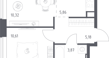 Студия, 35&nbsp;м²