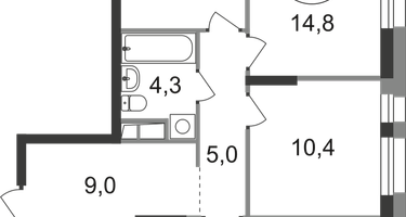3-к. квартира, 77&nbsp;м²