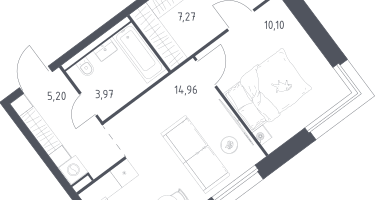 1-к. квартира, 41&nbsp;м²