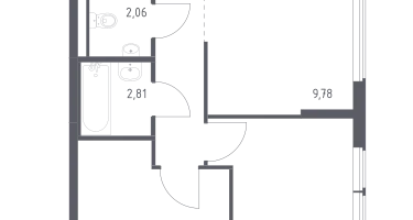 Студия, 54&nbsp;м²