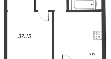 1-к. квартира, 37&nbsp;м²