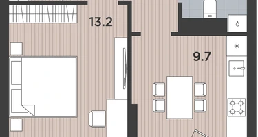 1-к. квартира, 36 м²