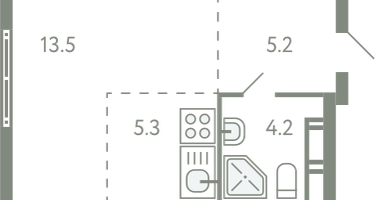 Студия, 27&nbsp;м²