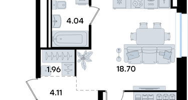 3-к. квартира, 74 м²