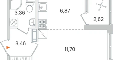 Студия, 26&nbsp;м²
