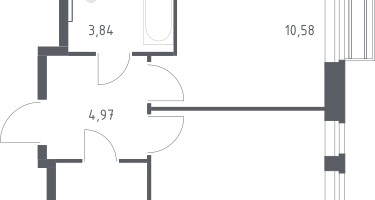 1-к. квартира, 32&nbsp;м²