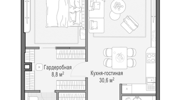 1-к. квартира, 79&nbsp;м²