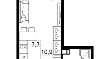 1-к. квартира, 20&nbsp;м²