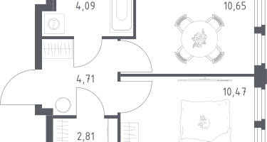 1-к. квартира, 32&nbsp;м²