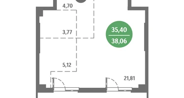 1-к. квартира, 38&nbsp;м²