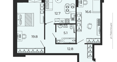 2-к. квартира, 68&nbsp;м²