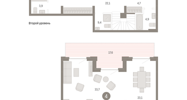 4-к. квартира, 164&nbsp;м²