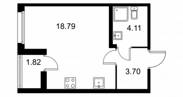 Студия, 27&nbsp;м²