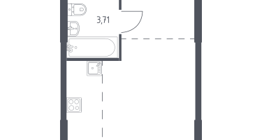Студия, 26&nbsp;м²