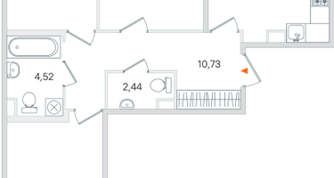 3-комнатная квартира, 78&nbsp;м²