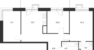 3-к. квартира, 71&nbsp;м²
