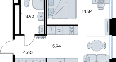 Студия, 29 м²