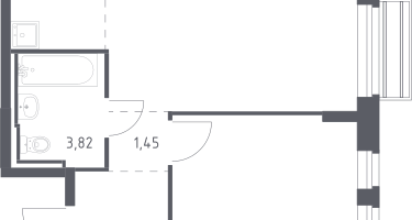 Студия, 38&nbsp;м²