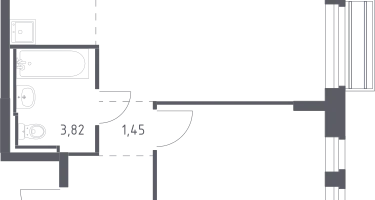 Студия, 38&nbsp;м²