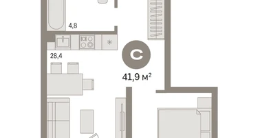 Студия, 41&nbsp;м²