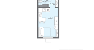 Студия, 21&nbsp;м²