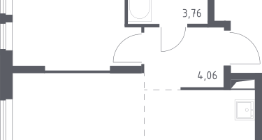 Студия, 38&nbsp;м²