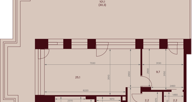 2-к. квартира, 102 м²