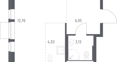 Студия, 25&nbsp;м²