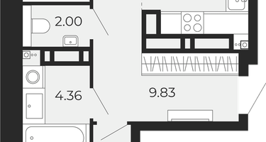 2-к. квартира, 63 м²