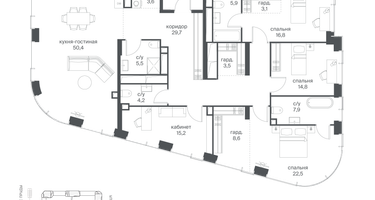 4-к. квартира, 191&nbsp;м²