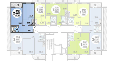2-к. квартира, 47&nbsp;м²