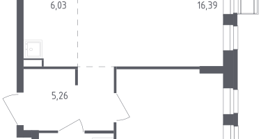 Студия, 43&nbsp;м²