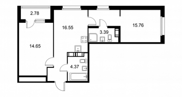 Студия, 56&nbsp;м²