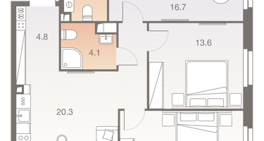 4-к. квартира, 85 м²