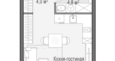 Студия, 26&nbsp;м²