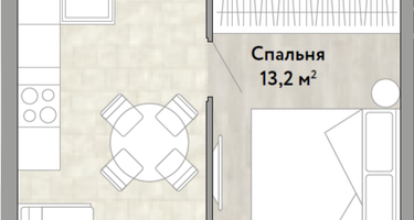 1-к. квартира, 37 м²